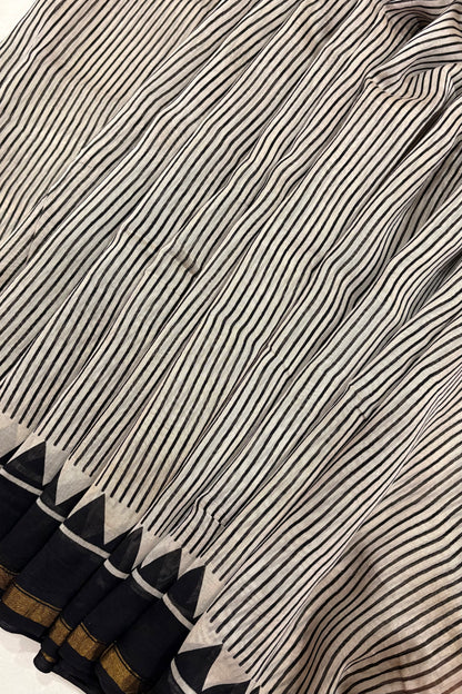 Hand Block Print Silk-Cotton Saree