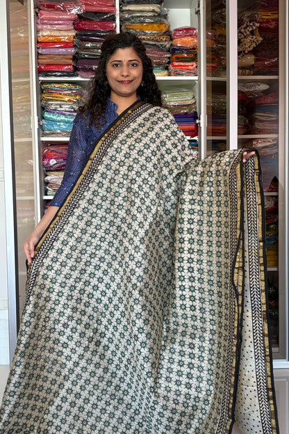 Hand Block Print Silk-Cotton Saree