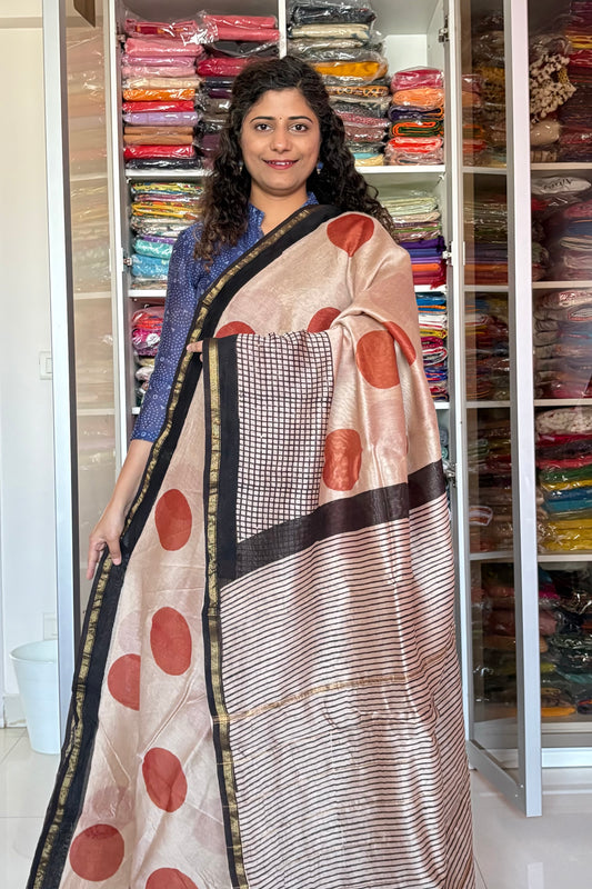 Hand Block Print Silk-Cotton Saree