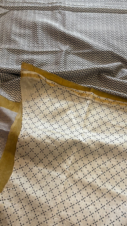 Hand Block Print Silk-Cotton Saree