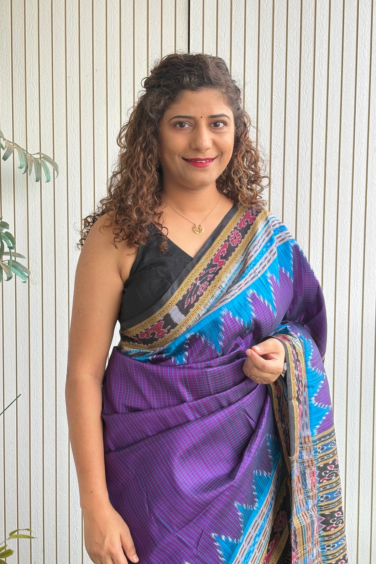 Sachipaar Khandua Silk Saree: Purple