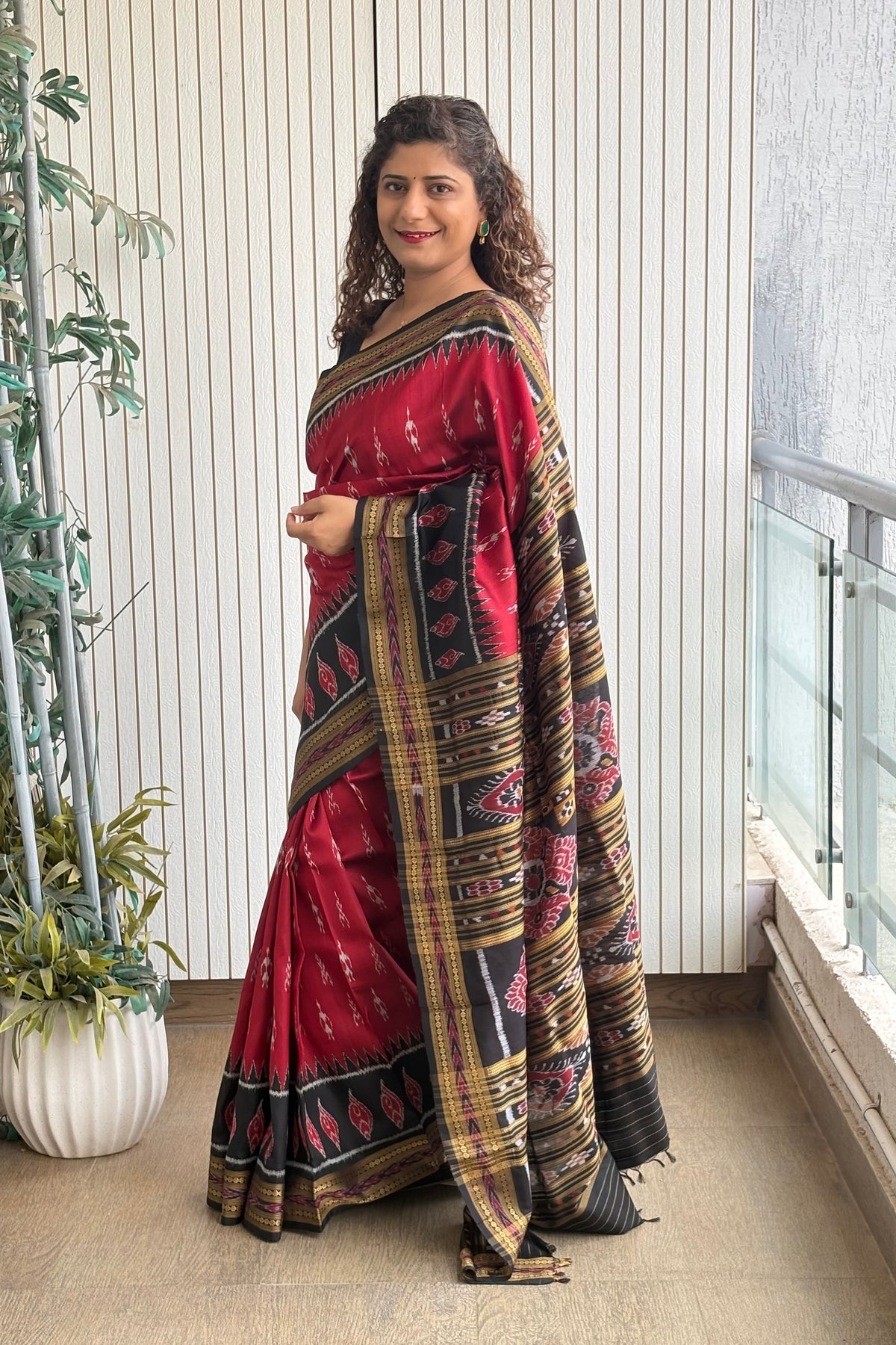 Exclusive Odisha Ikkat Khandua Silk Saree - Maroon