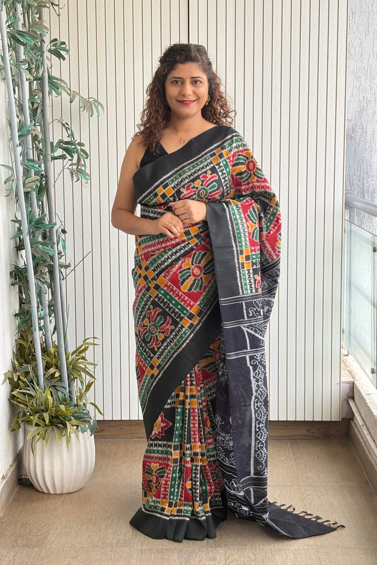 Exclusive Odisha Ikkat Nuapatna Silk Saree - Utkala Laxmi