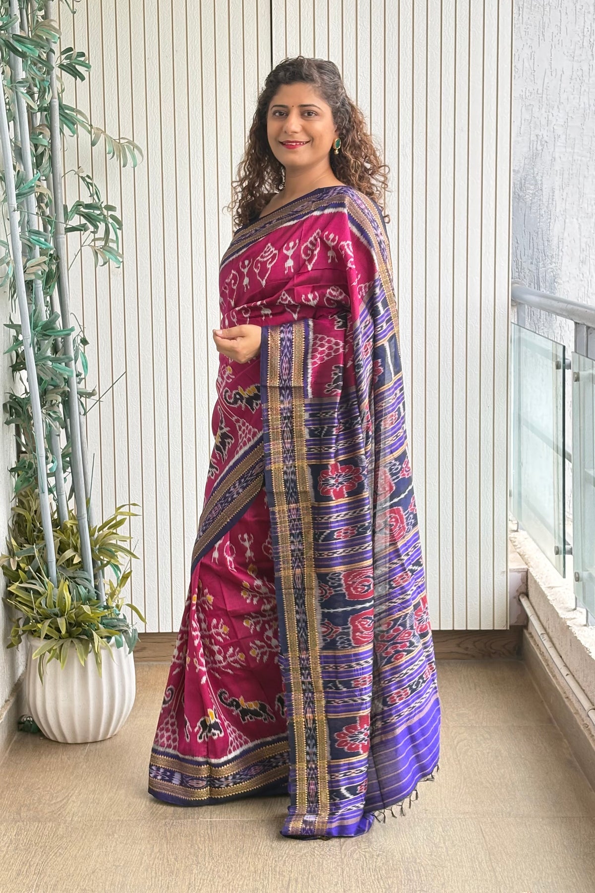 Exclusive Odisha Ikkat Khandua Silk Saree - Rani