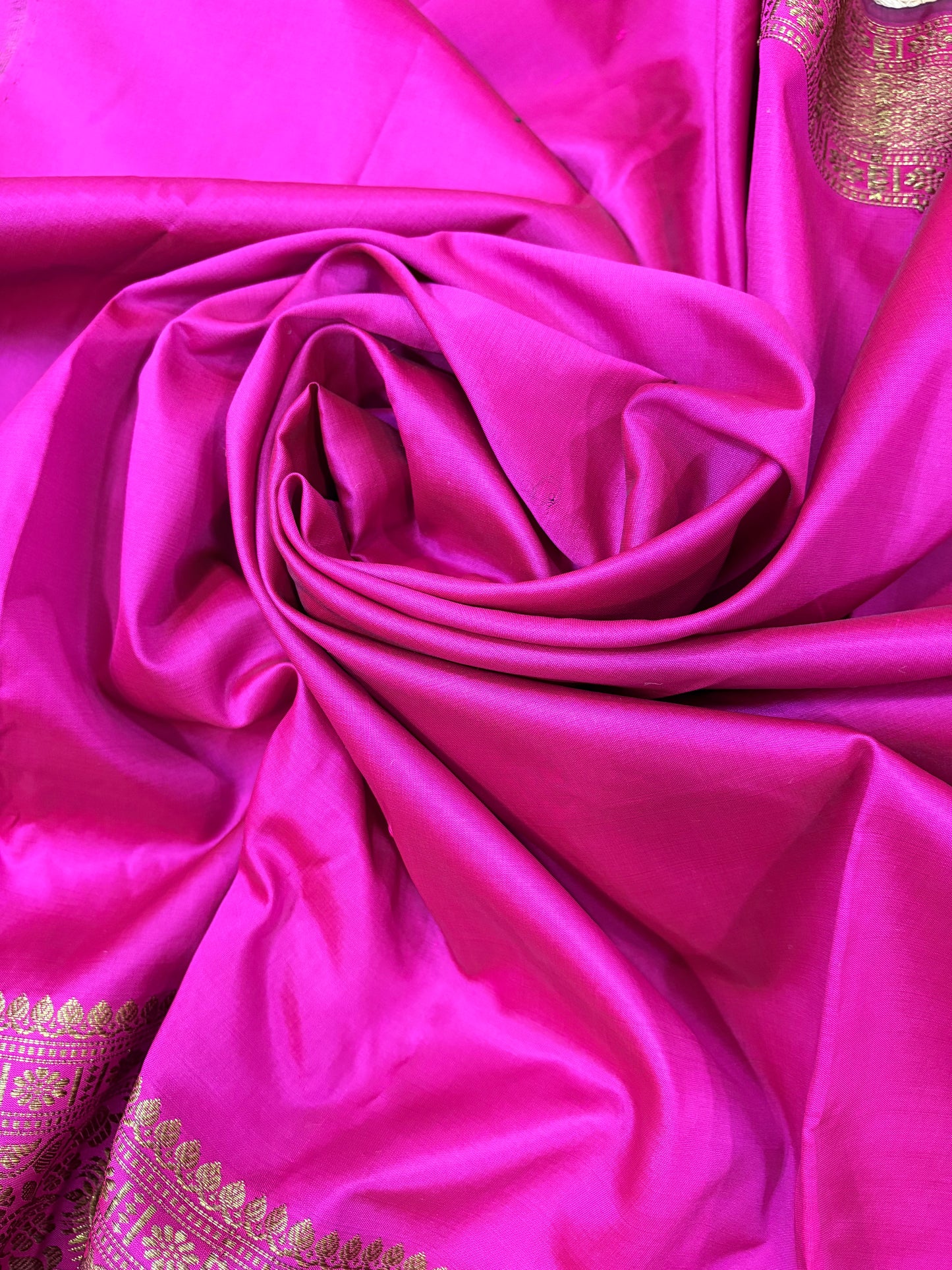 Banarasi Silk Blouse Piece - Magenta