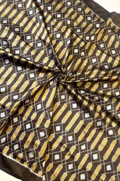 Exclusive Odisha Ikkat Pure Silk Saree- Dark Olive