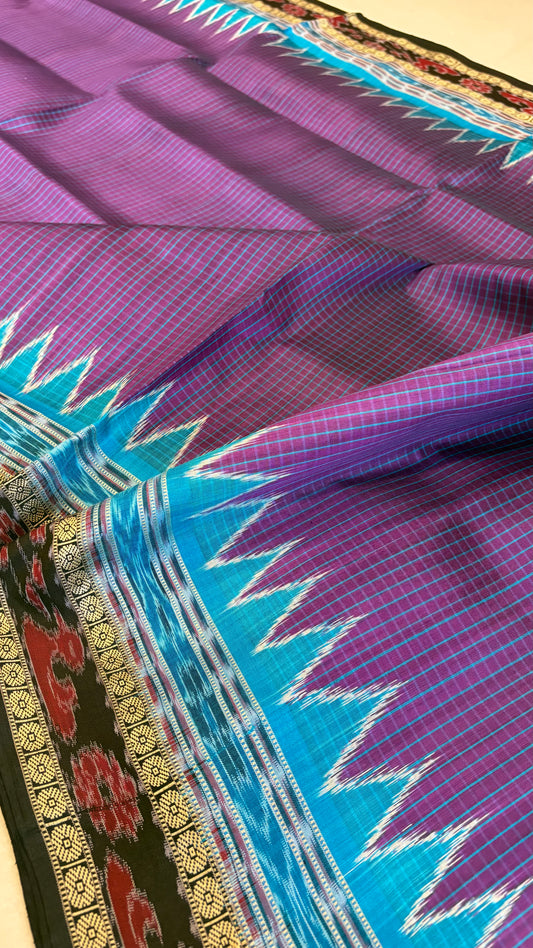 Sachipaar Khandua Silk Saree: Purple