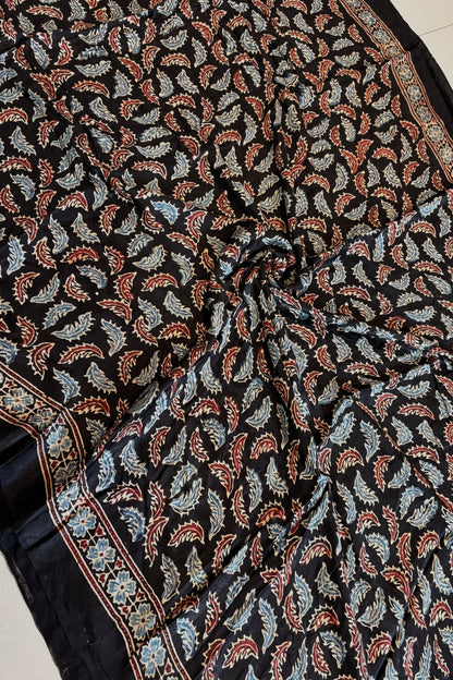 Ajrakh on Modal- Black (Multi Color)