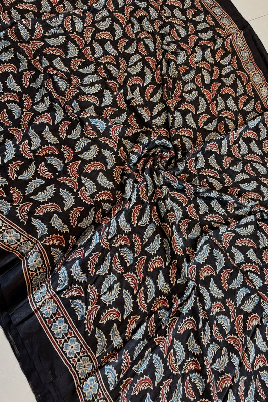 Ajrakh on Modal- Black (Multi Color)