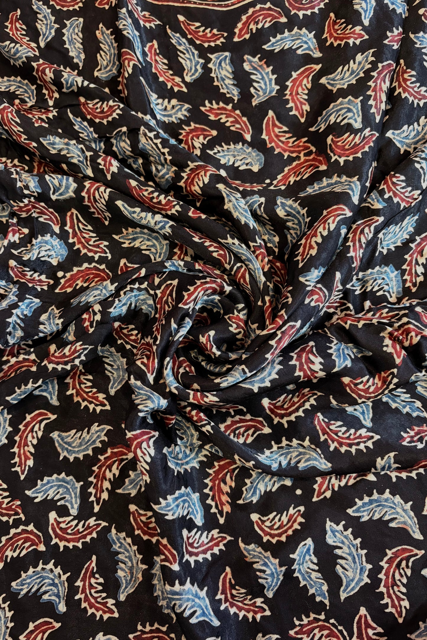 Ajrakh on Modal- Black (Multi Color)