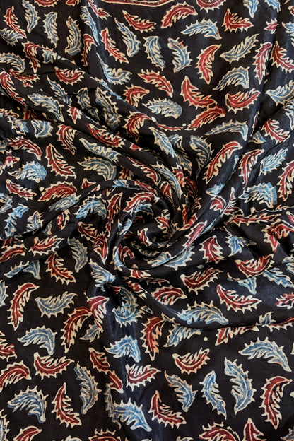 Ajrakh on Modal- Black (Multi Color)