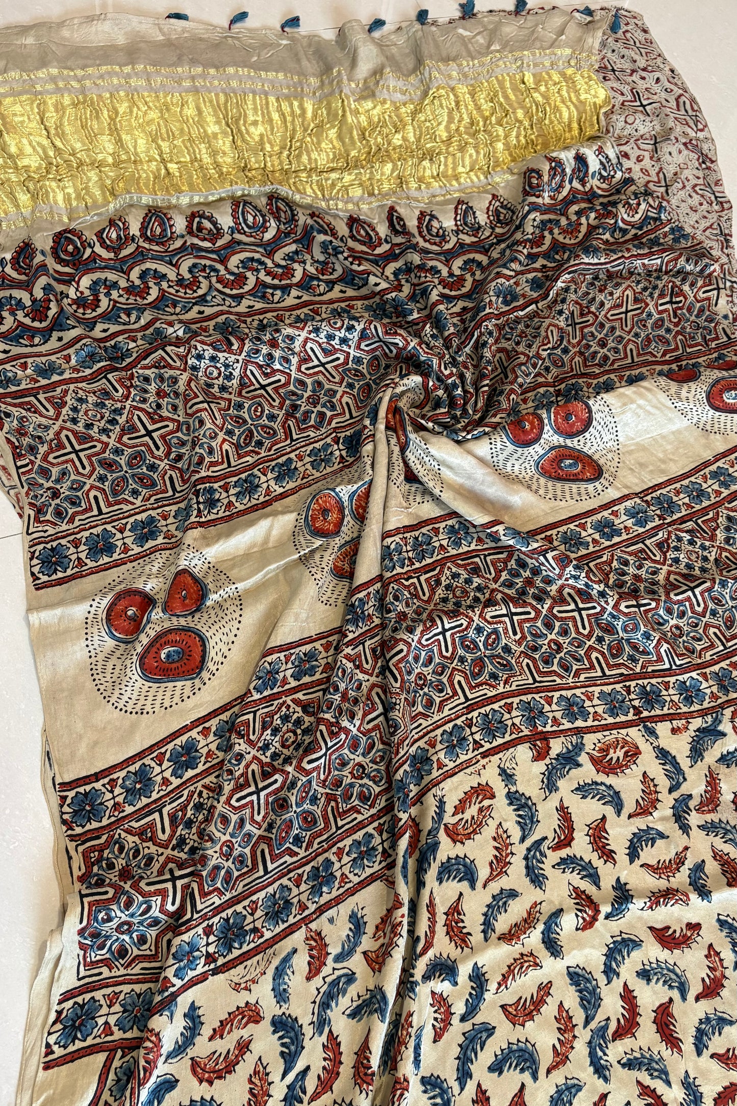 Ajrakh on Modal- Off White