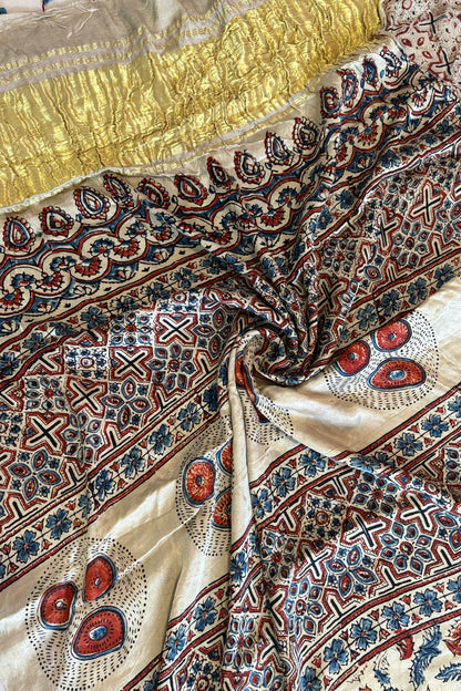 Ajrakh on Modal- Off White