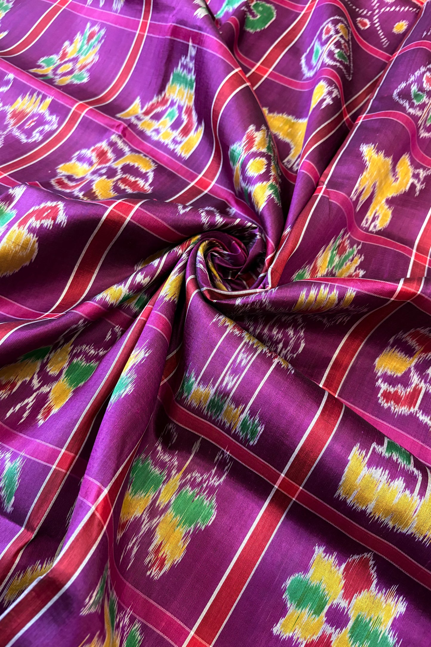 Nabakothi Khandua Pure Silk Saree: Purple