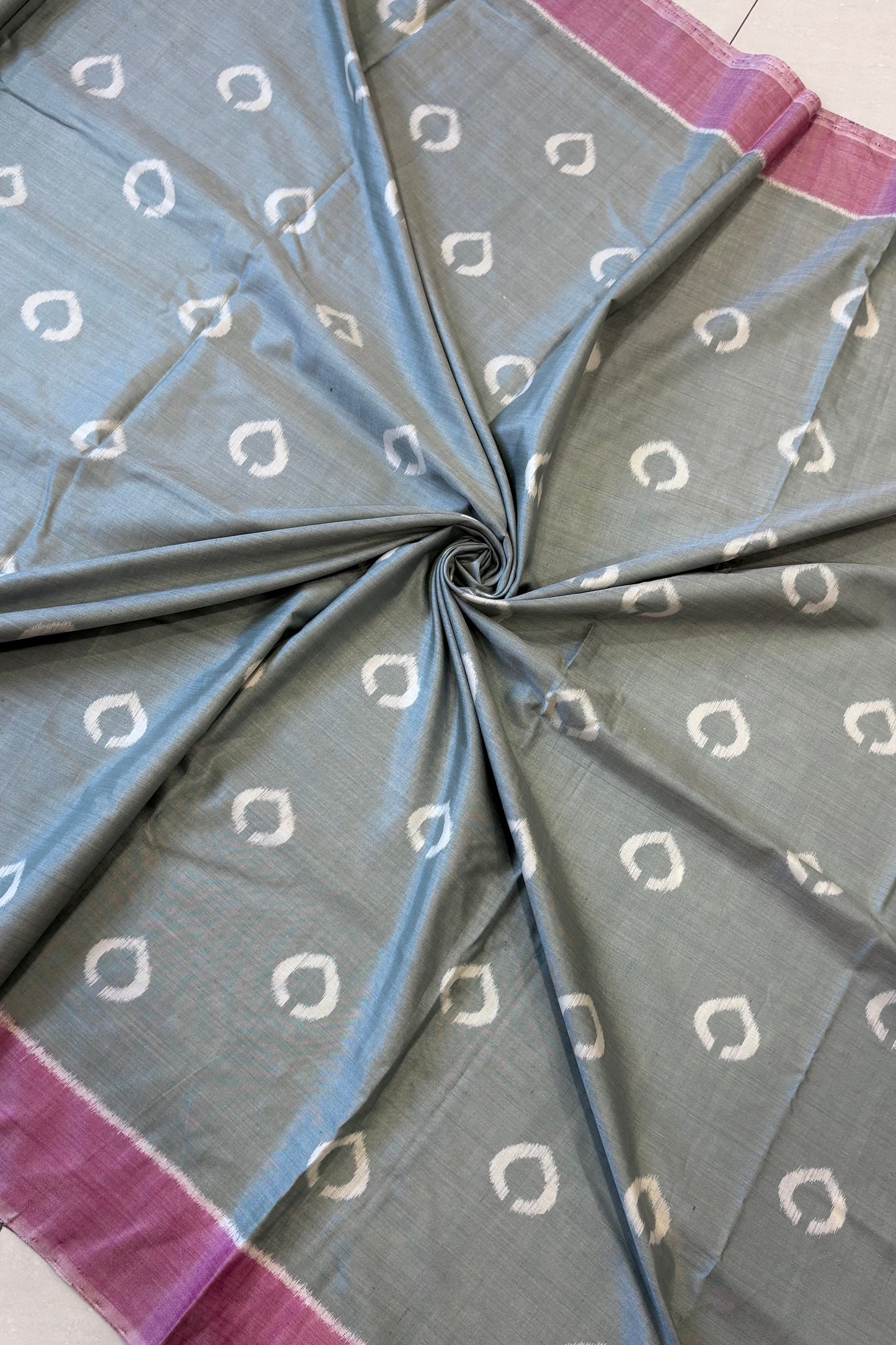 Exclusive Odisha Ikkat Pure Eri Silk Saree - English Green