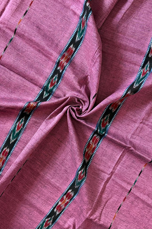 Odisha Ikkat Pure Cotton Stole-Mauve