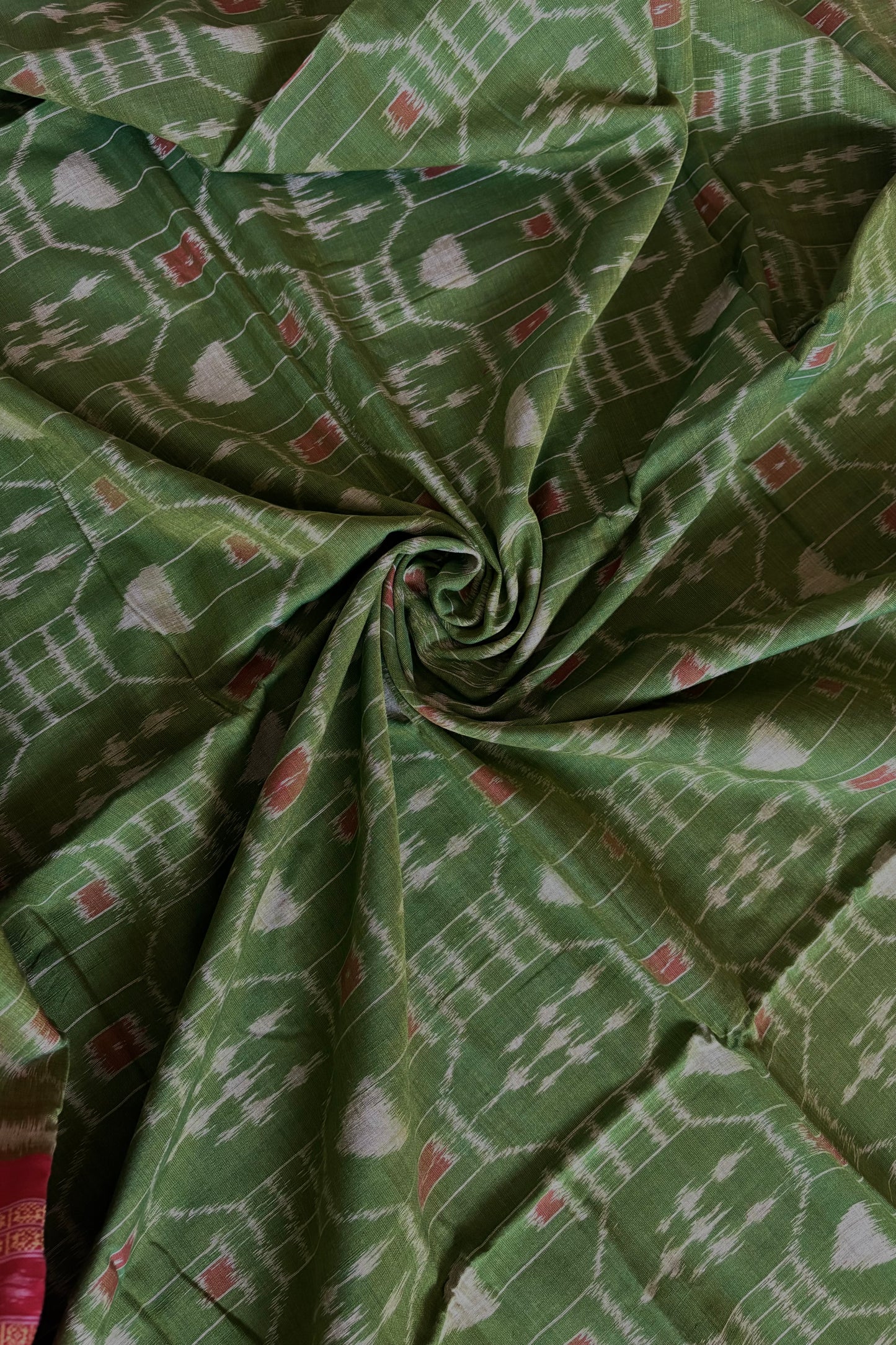 Exclusive Odisha Ikkat Khandua Cotton Saree - Green