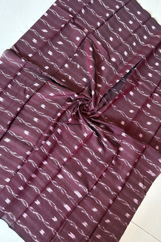 Pure Cotton Odisha Handloom Blouse Piece- Coffee