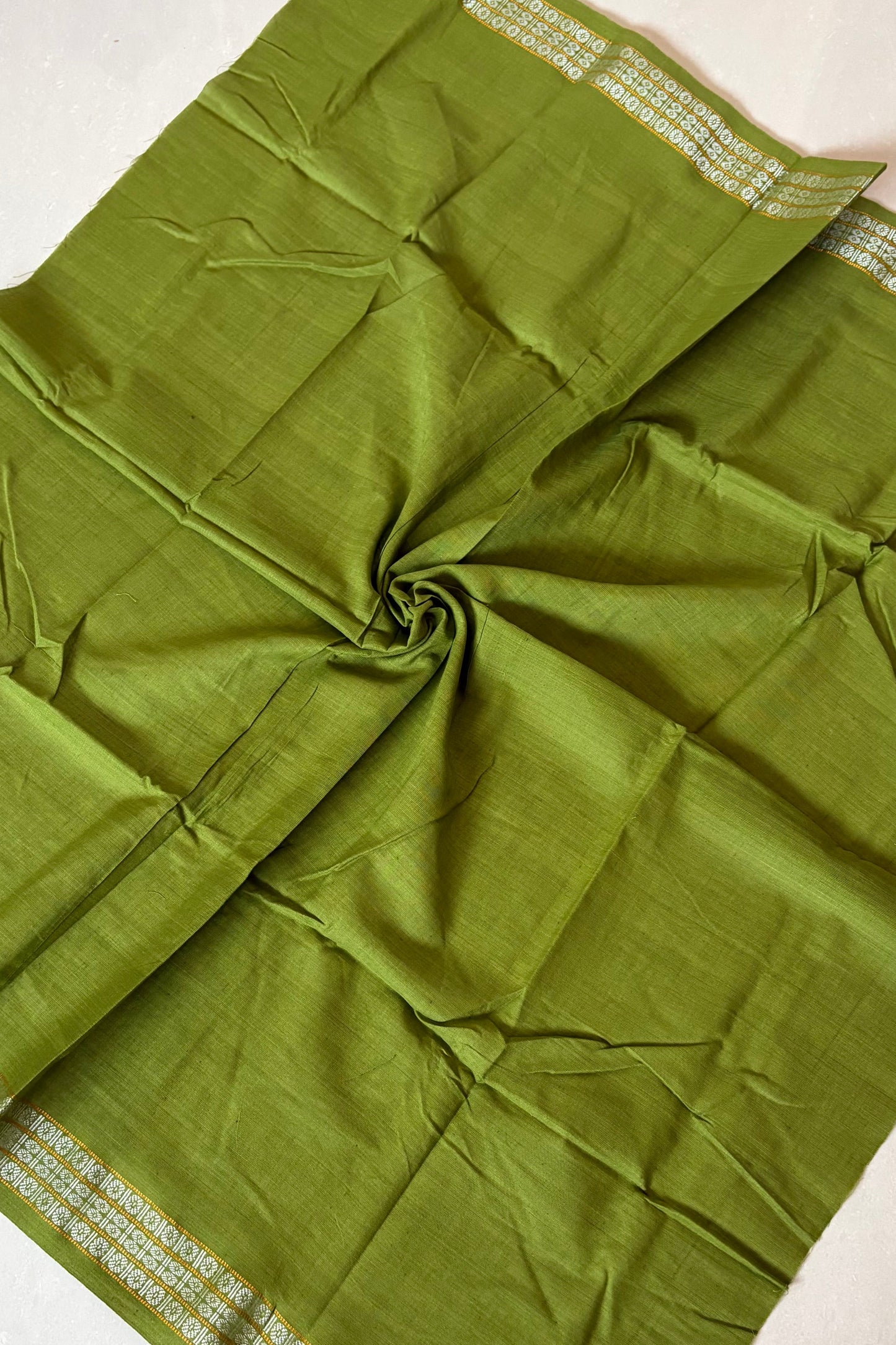 Pure Cotton Odisha Handloom Blouse Piece- Olive