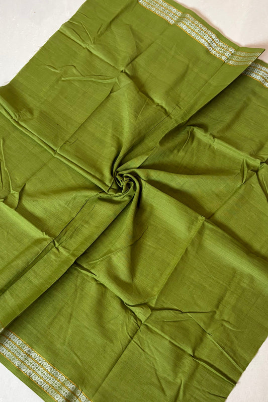 Pure Cotton Odisha Handloom Blouse Piece- Olive
