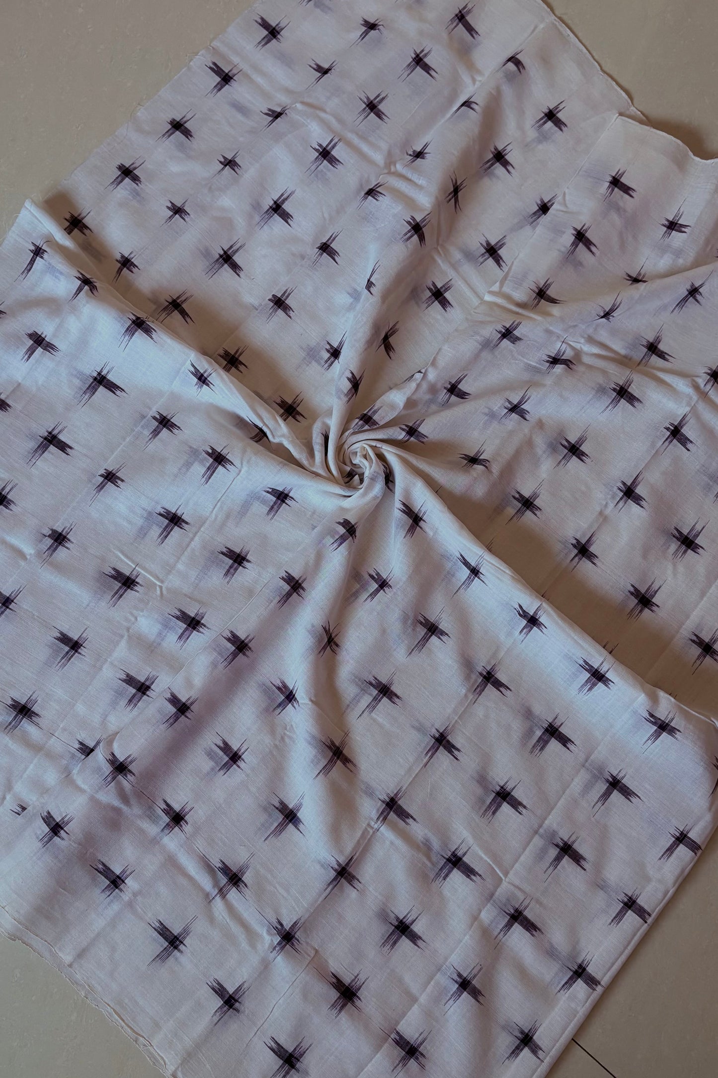 Pure Cotton Odisha Handloom Blouse Piece- White