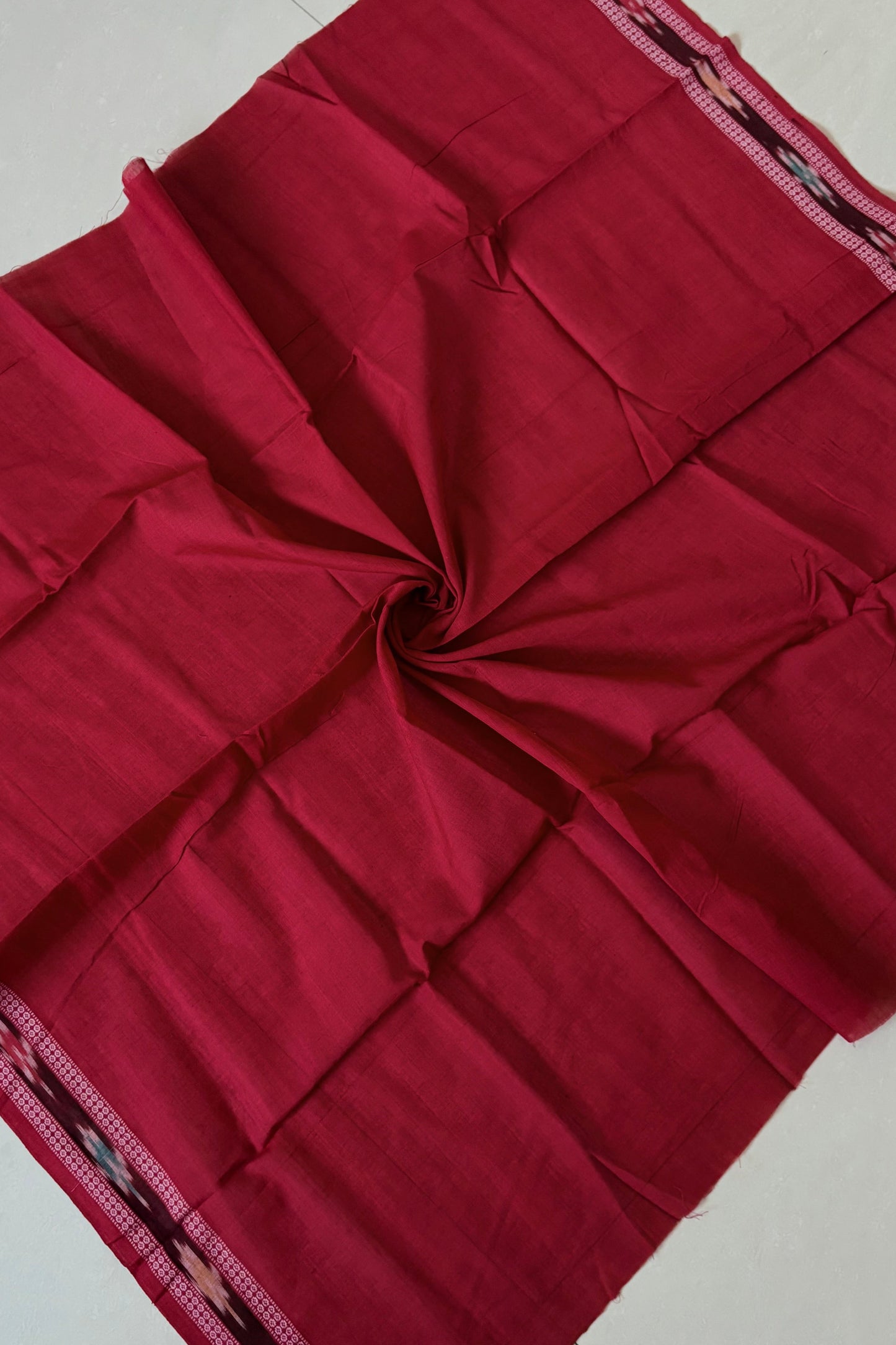 Pure Cotton Odisha Handloom Blouse Piece- Red