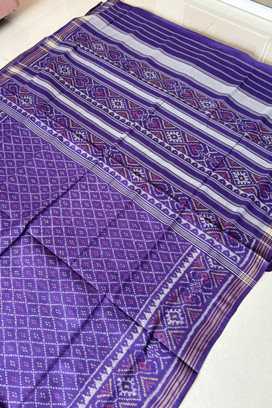 Single Ikkat Patola Saree - Violet