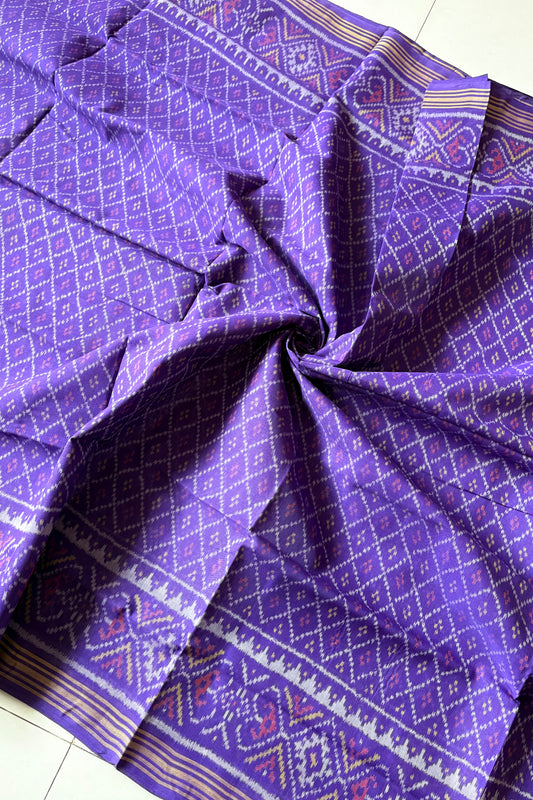 Single Ikkat Patola Saree - Violet
