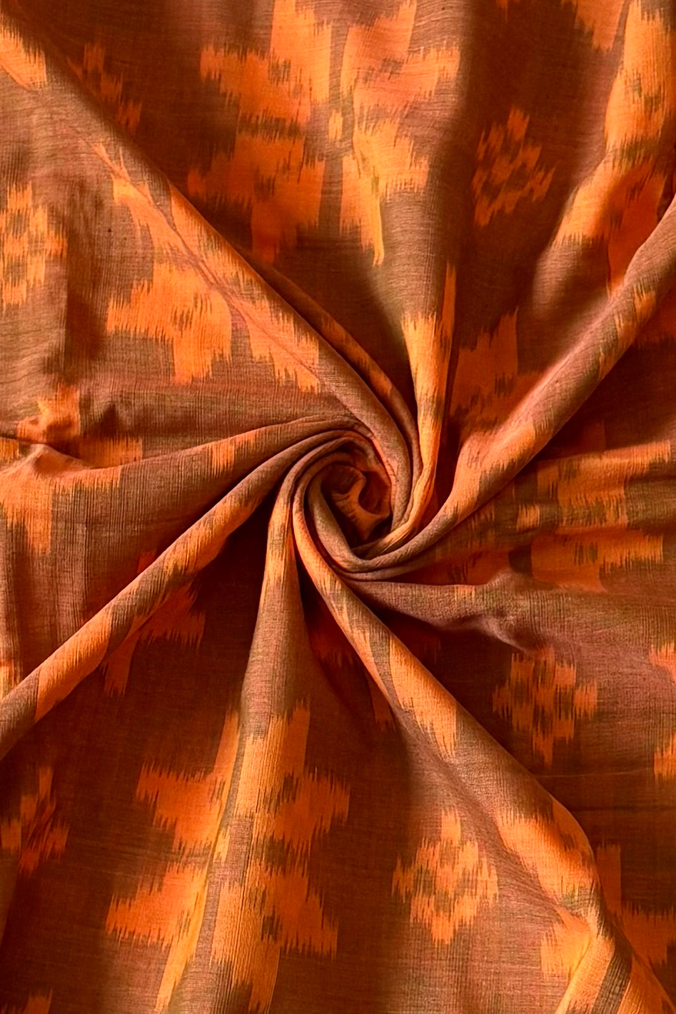 Odisha Ikkat Cotton Saree- Orange