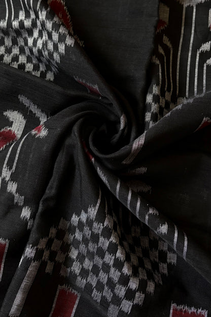 Odisha Ikkat  Cotton Saree- Black