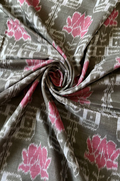 Odisha Ikkat  Cotton Saree- Dark Olive