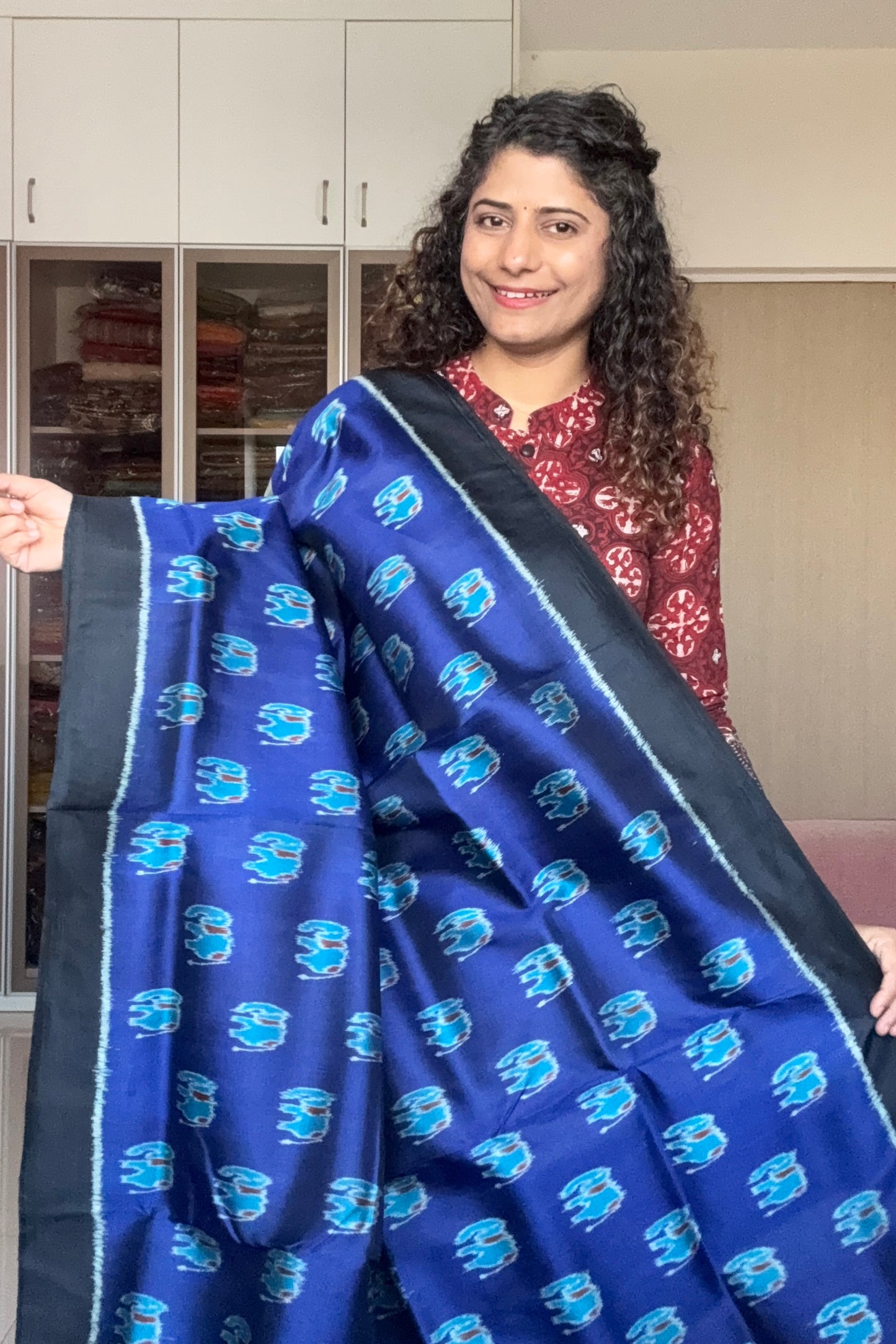 Exclusive Odisha Ikkat Pure Silk Saree- Royal Blue