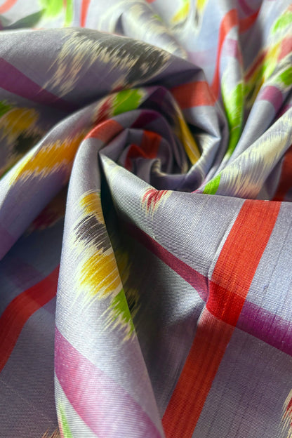 Nabakothi Khandua Silk Saree: Periwinkle Blue
