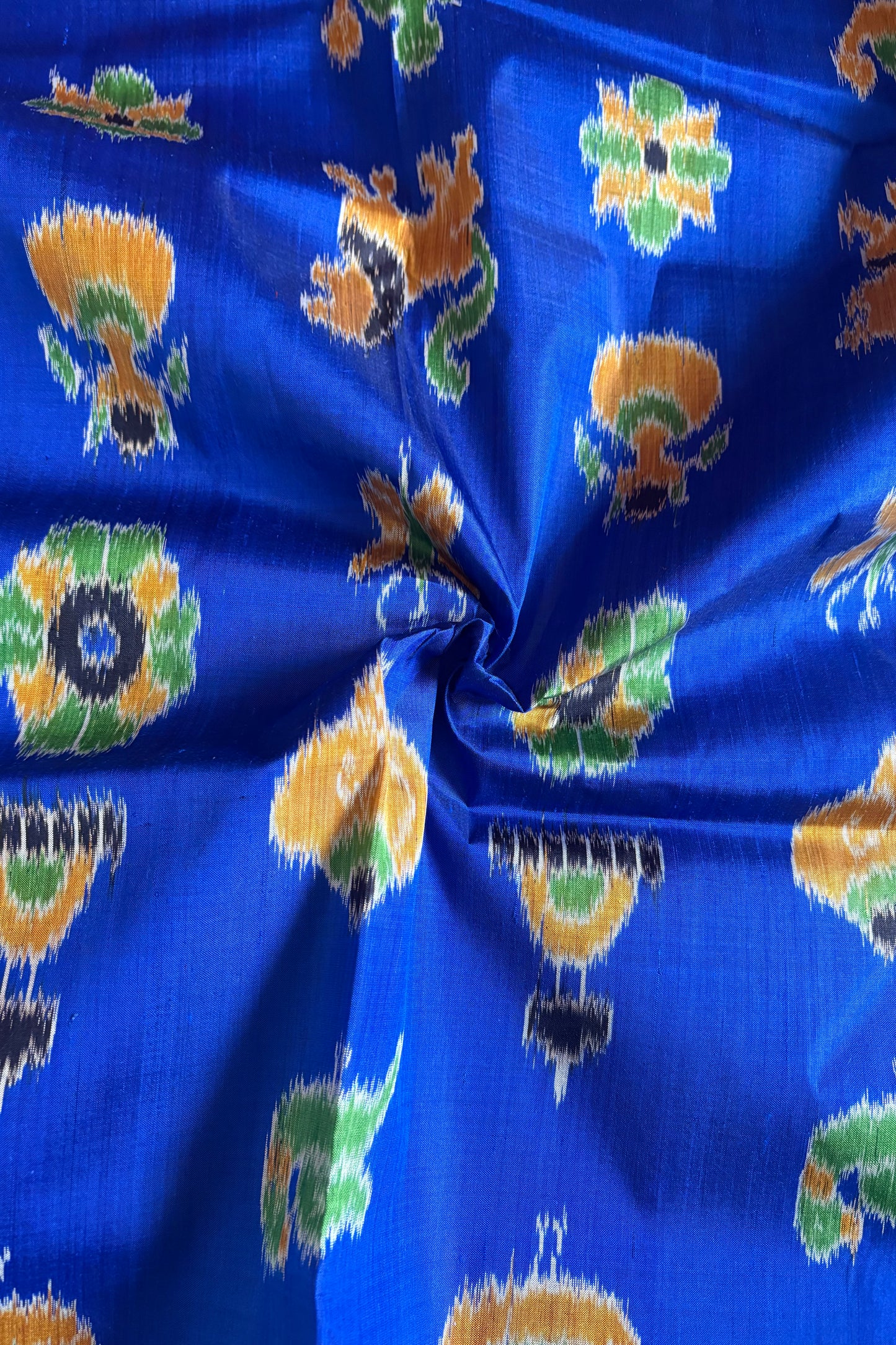 Nabarangi Khandua Ikkat Silk Saree: Royal Blue