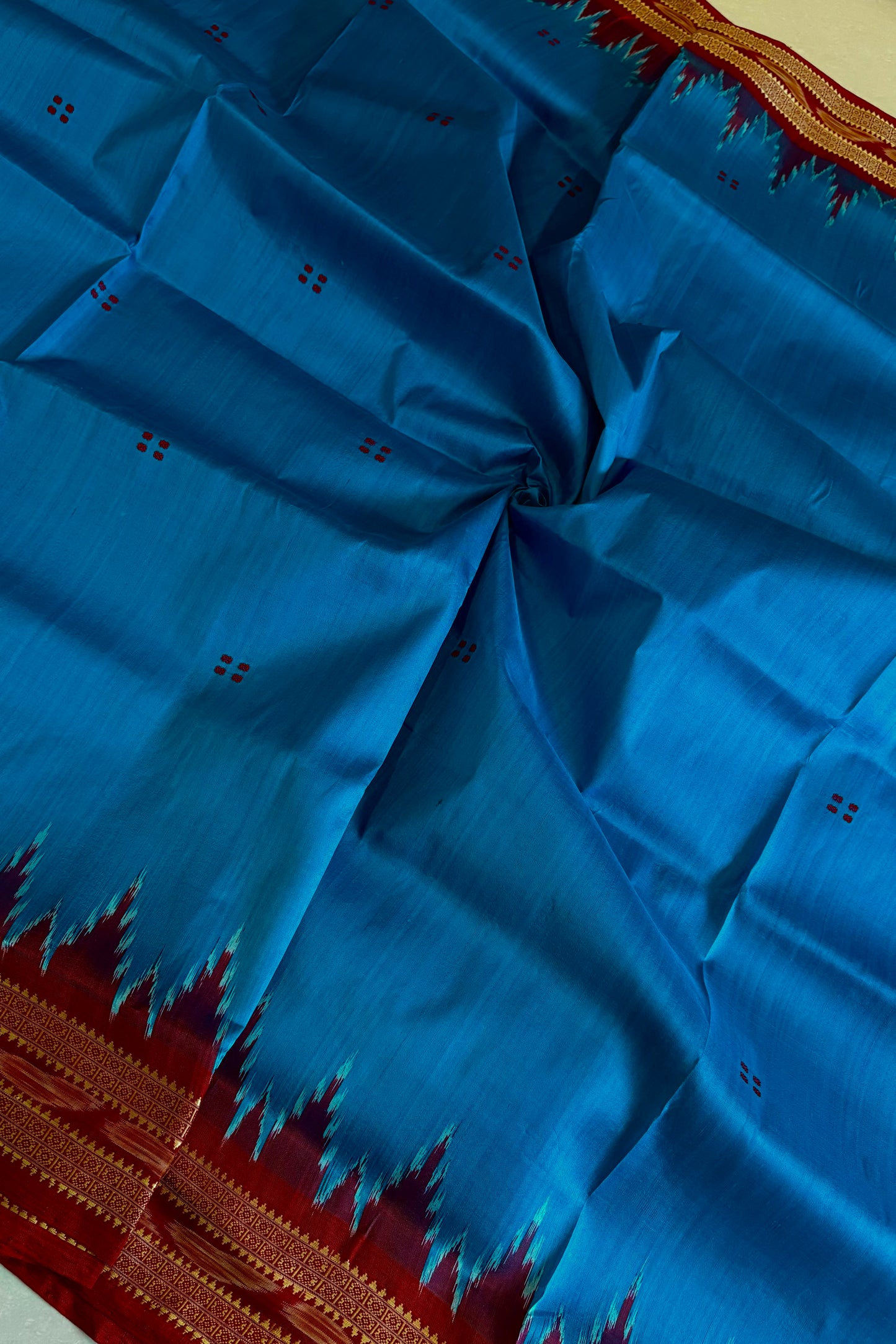 Odisha Ikkat Khandua Pure Silk Saree- Blue
