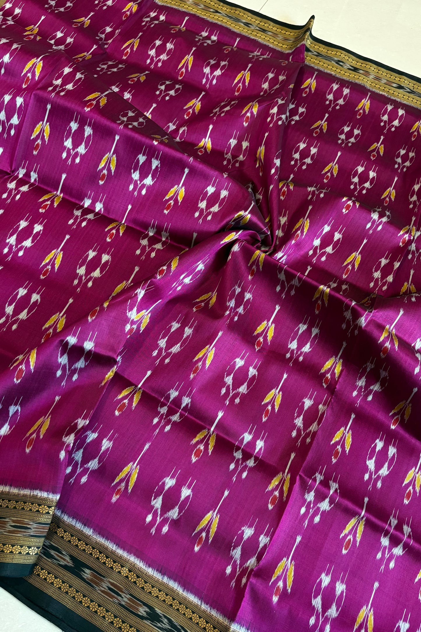 Exclusive Odisha Ikkat Pure Khandua Silk Saree- Rani