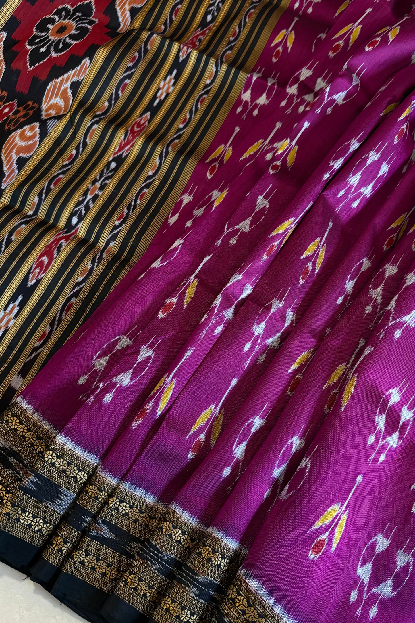 Exclusive Odisha Ikkat Pure Khandua Silk Saree- Rani