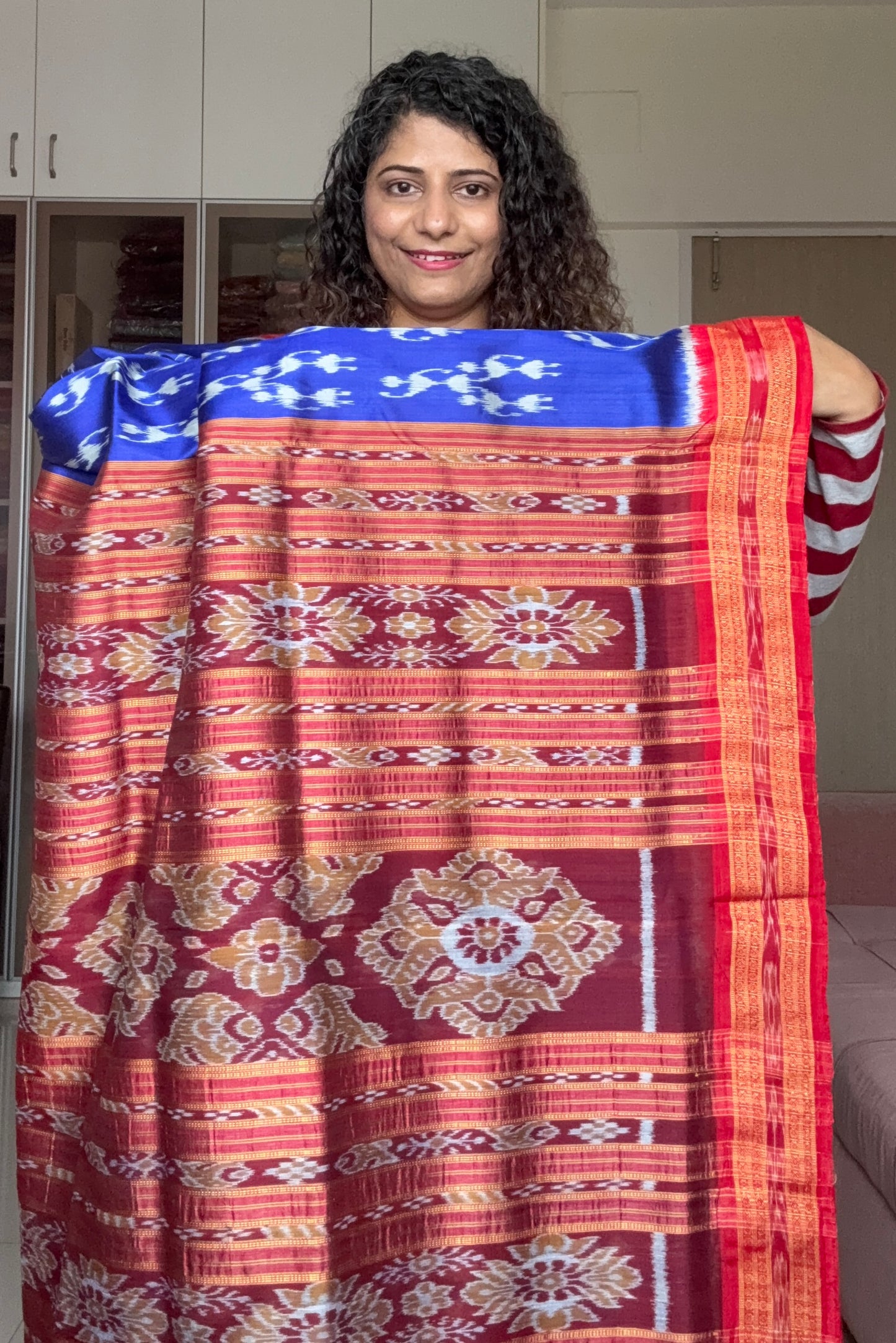 Khandua Silk Saree- Blue