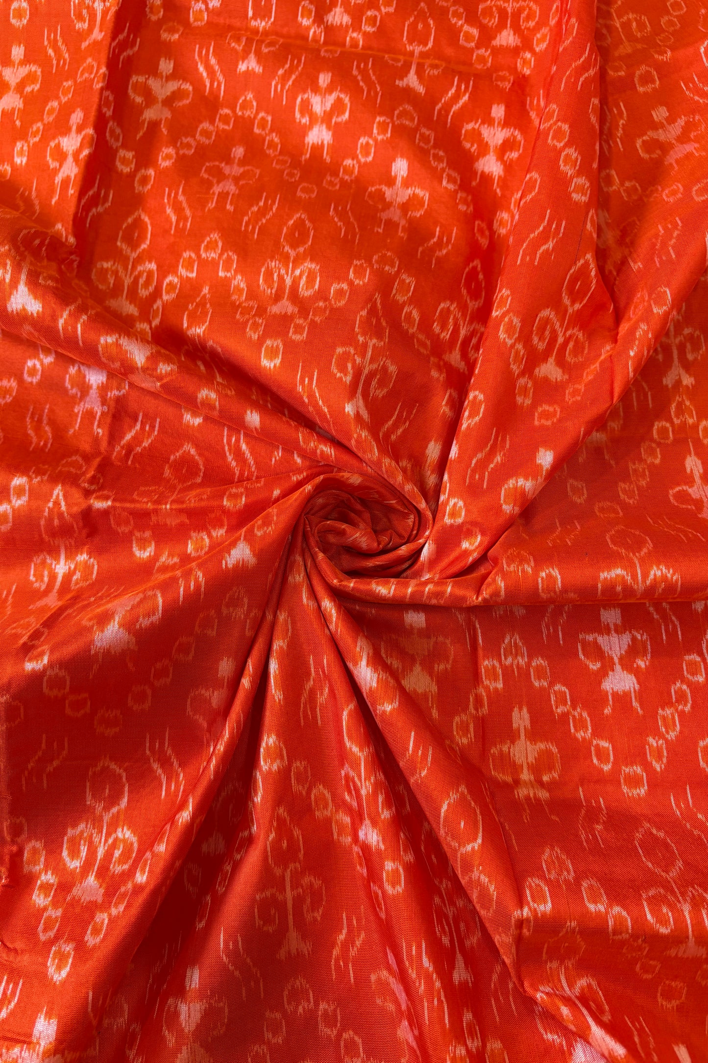Sambalpuri Pure Silk Saree - Orange