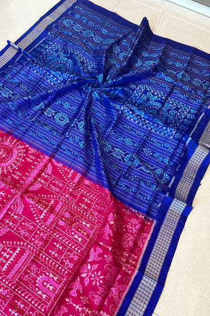 Exclusive Sambalpuri Pure Silk Saree - Pink