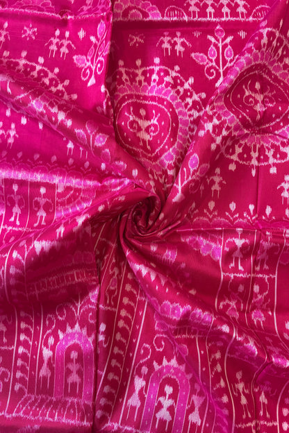 Exclusive Sambalpuri Pure Silk Saree - Pink