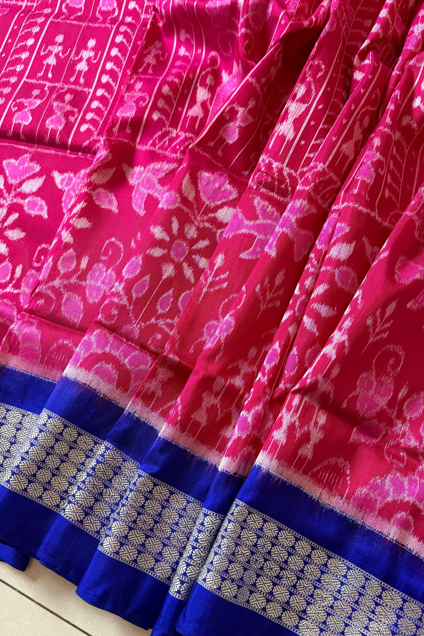 Exclusive Sambalpuri Pure Silk Saree - Pink