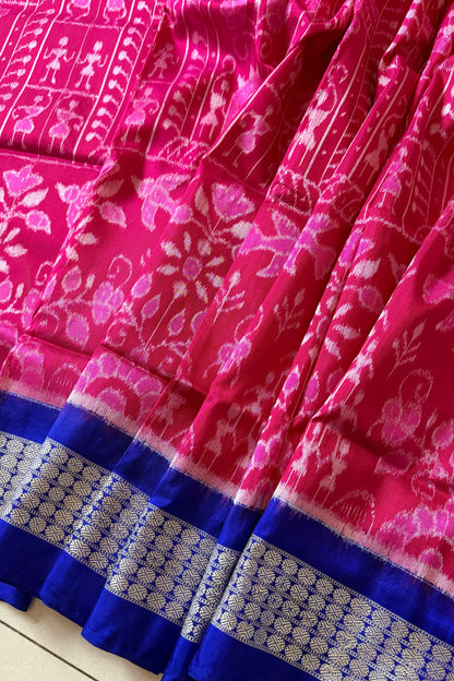 Exclusive Sambalpuri Pure Silk Saree - Pink
