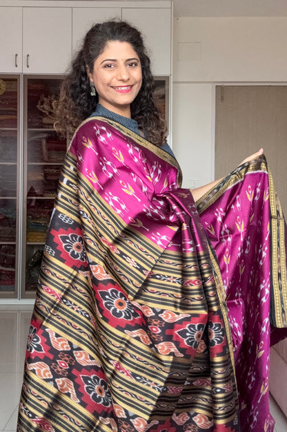 Exclusive Odisha Ikkat Pure Khandua Silk Saree- Rani