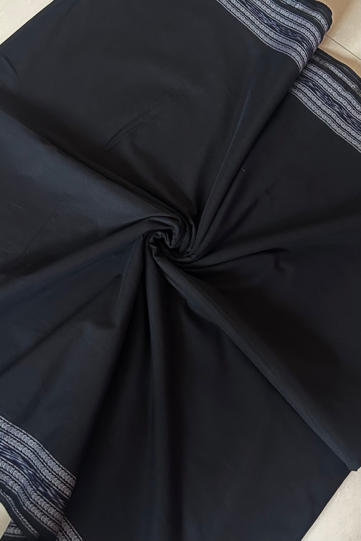 Pure Cotton Odisha Handloom Blouse Piece- Black
