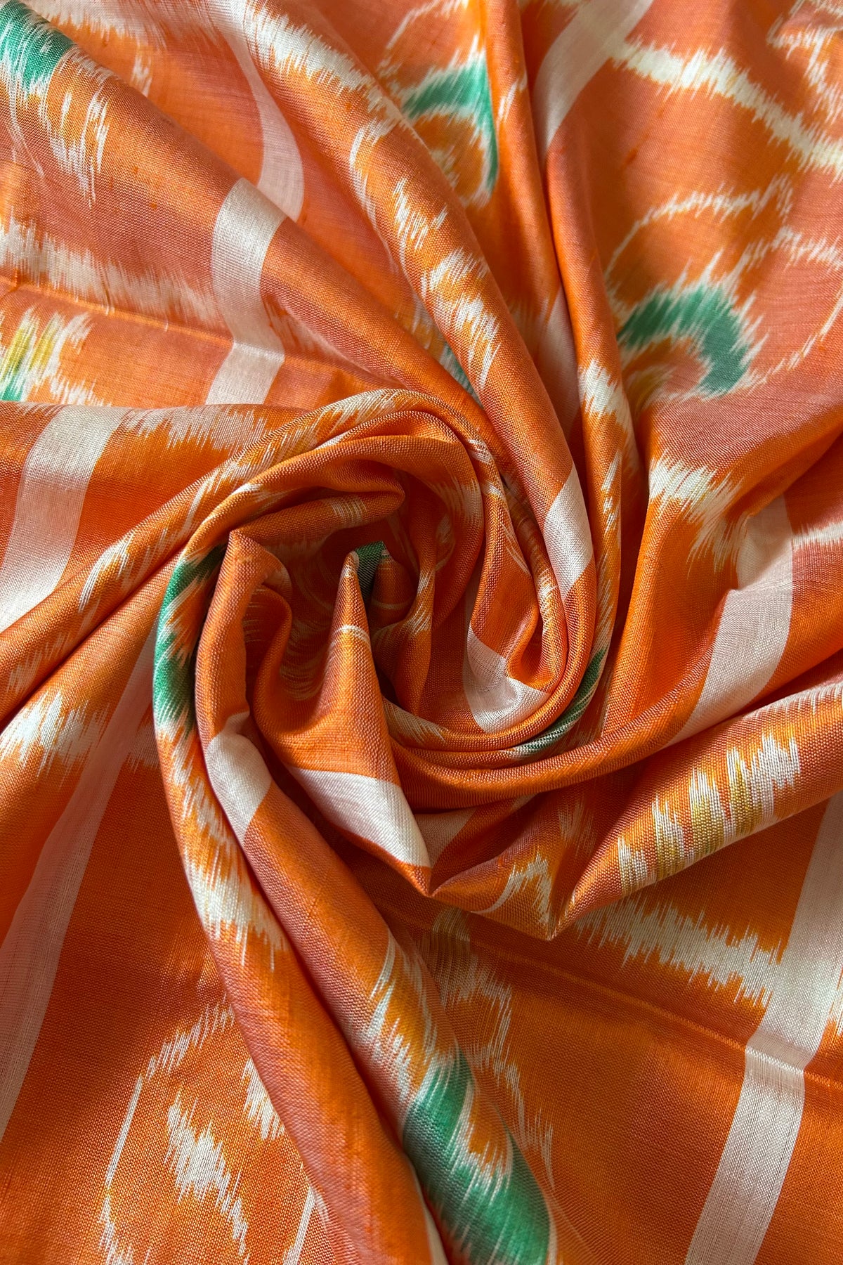 Nabakothi Khandua Pure Silk Saree- Shot Orange
