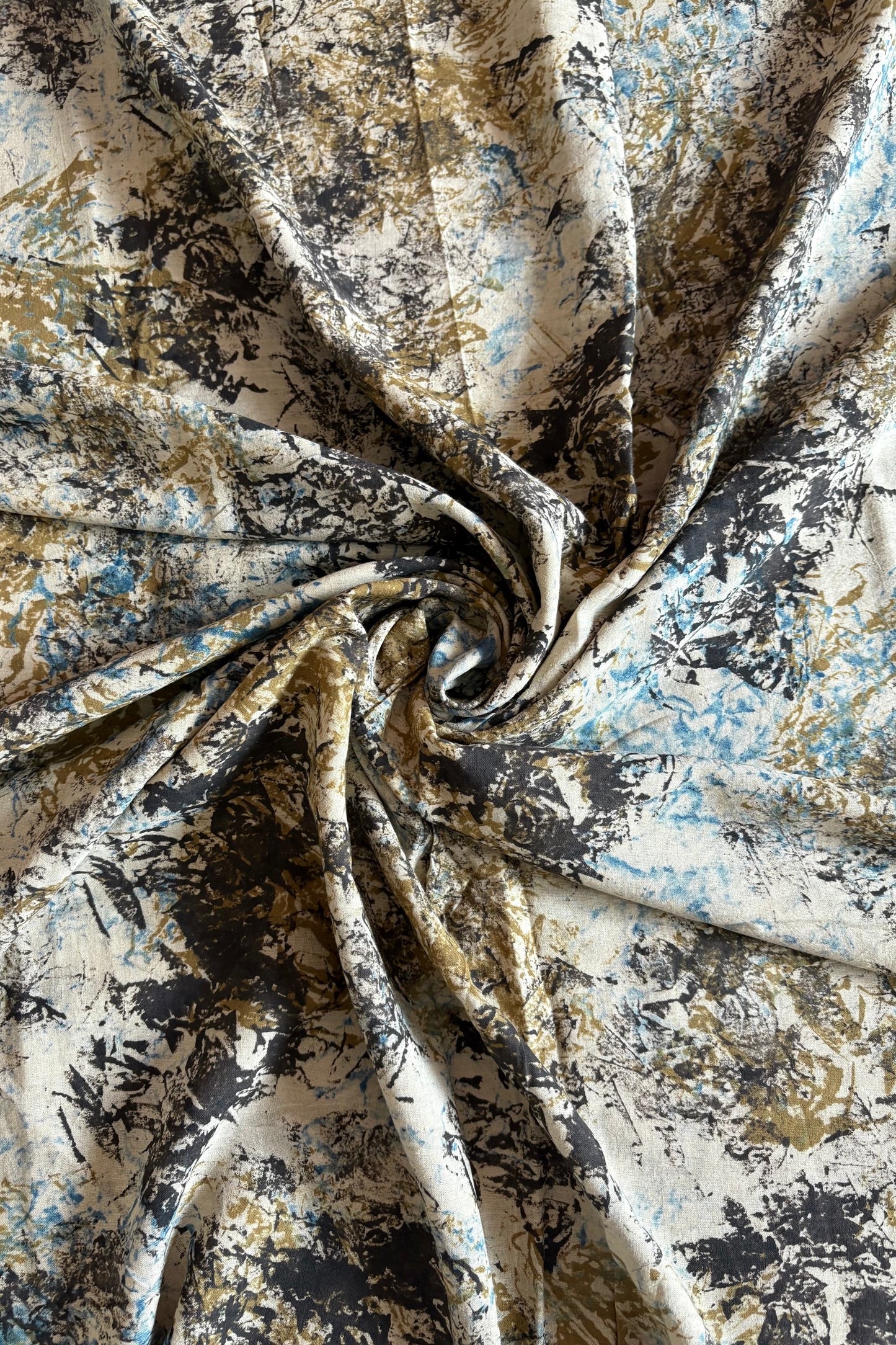 Ajrakh Natural Dye Hand Block Print Pure Cotton Saree