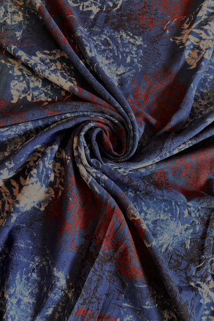 Ajrakh Natural Dye Hand Block Print Pure Cotton Saree