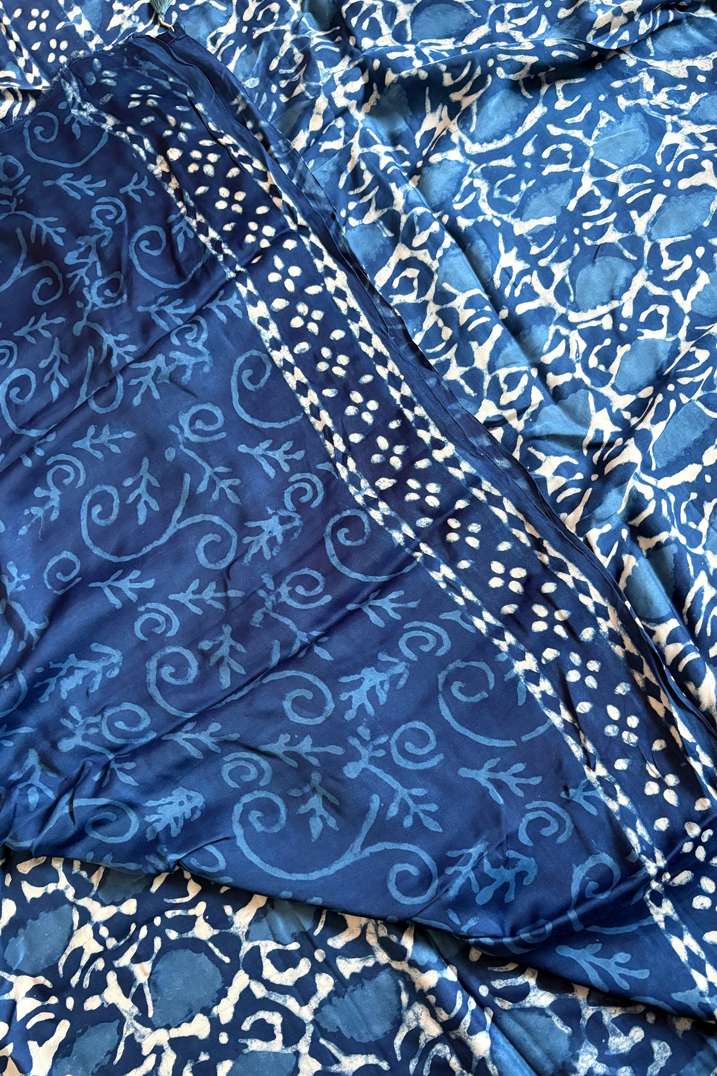 Hand Block Print on Modal- Indigo