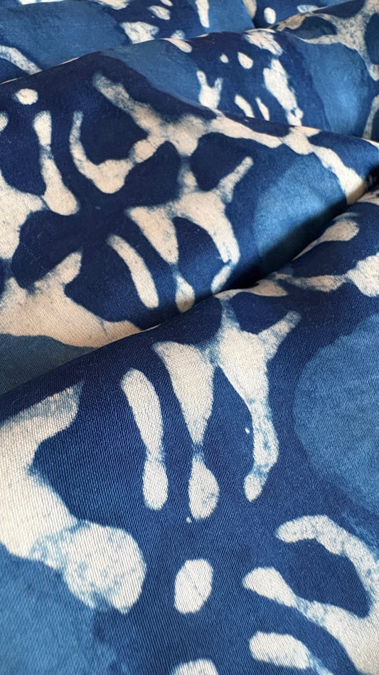 Hand Block Print on Modal- Indigo